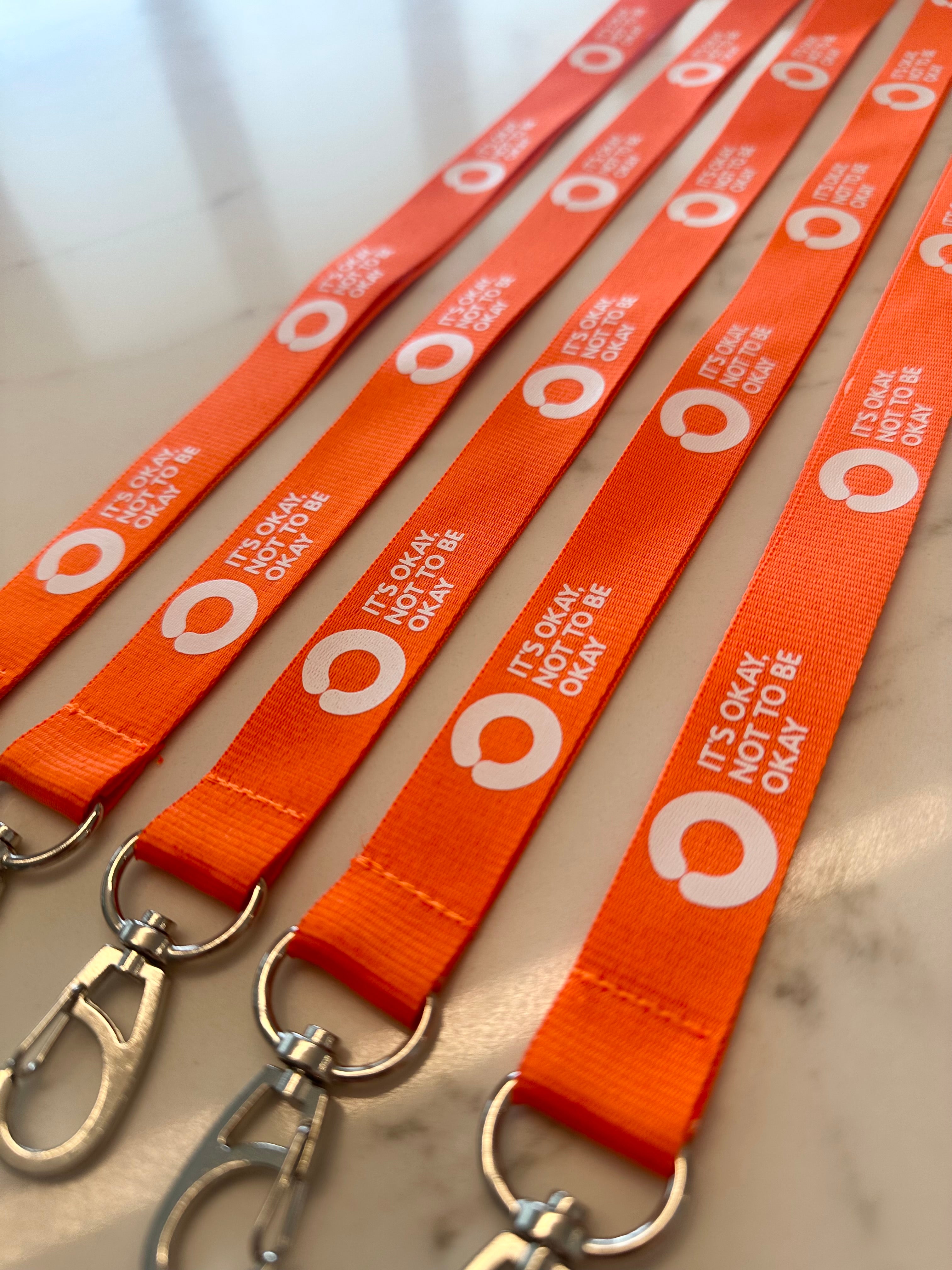 SALE! Orange Lanyard with Saftey Clip – It's Okay, Not To Be Okay