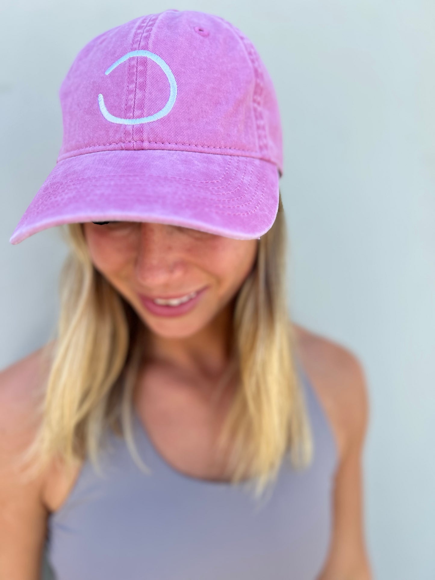 Pink Stonewash Cap