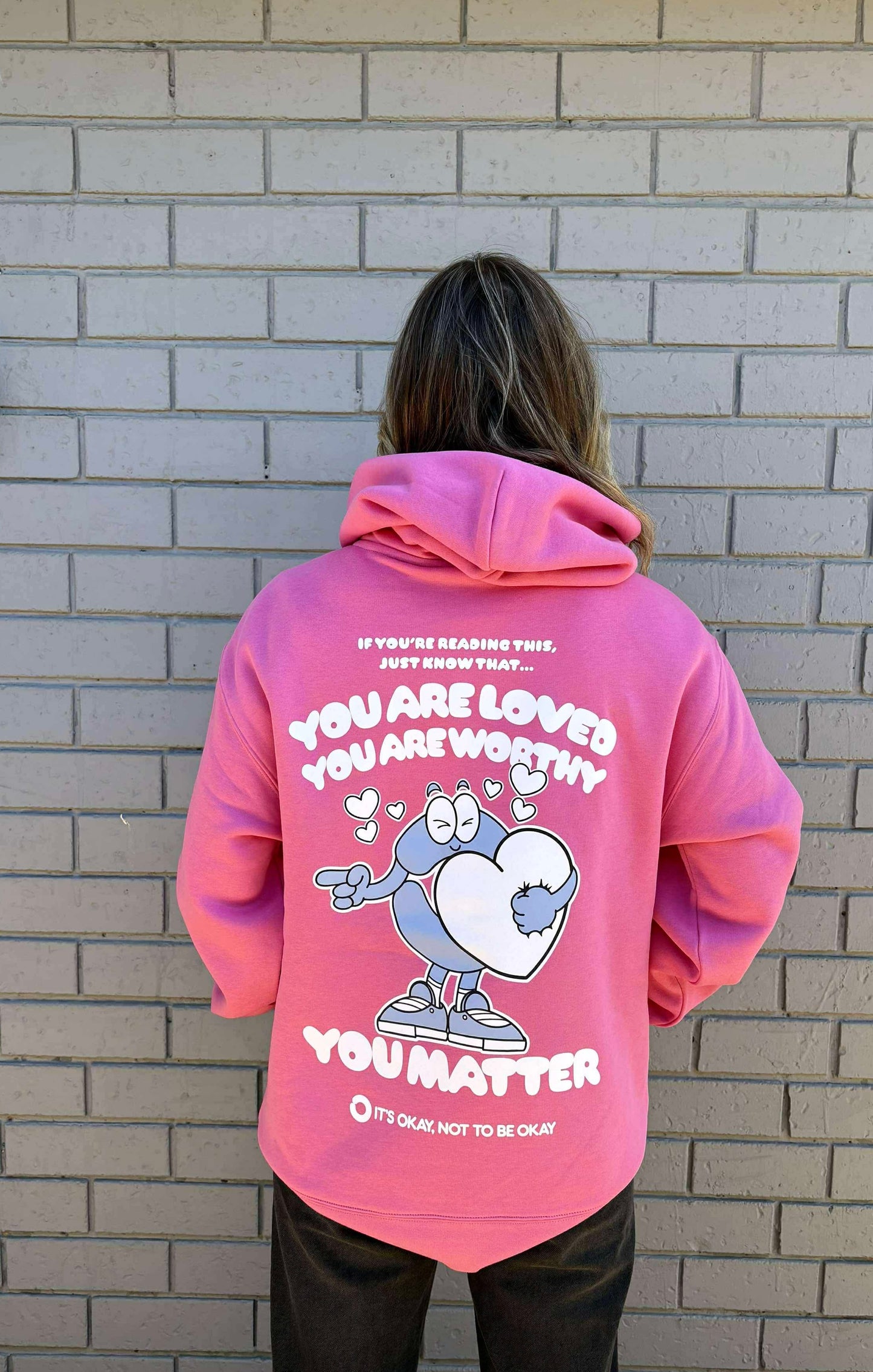 You Are Worthy Hoody - Unisex Pink