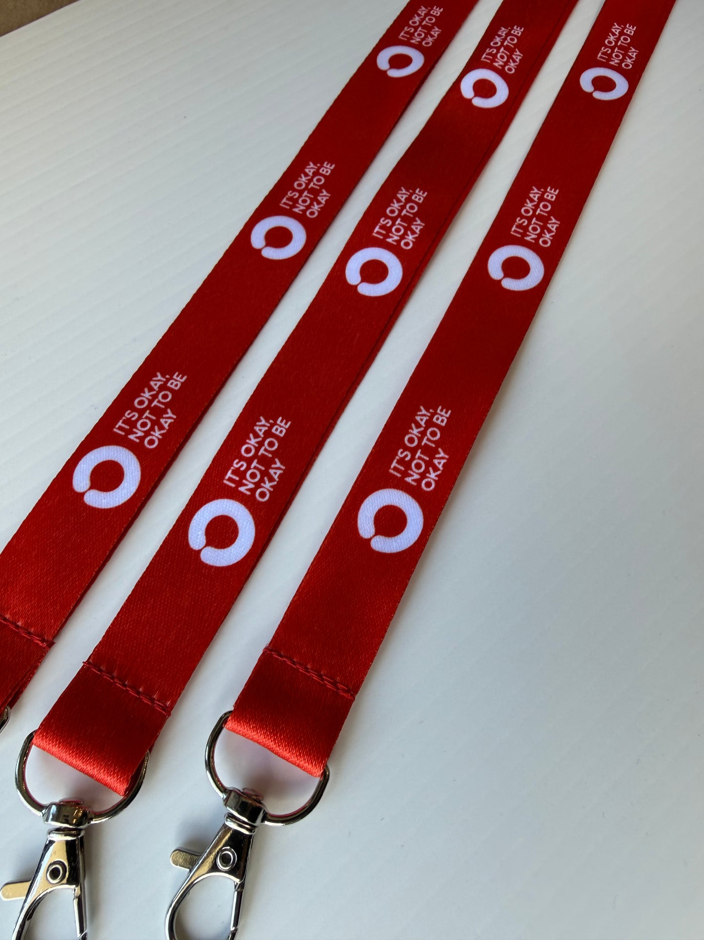 Red Lanyard with Safety Clip