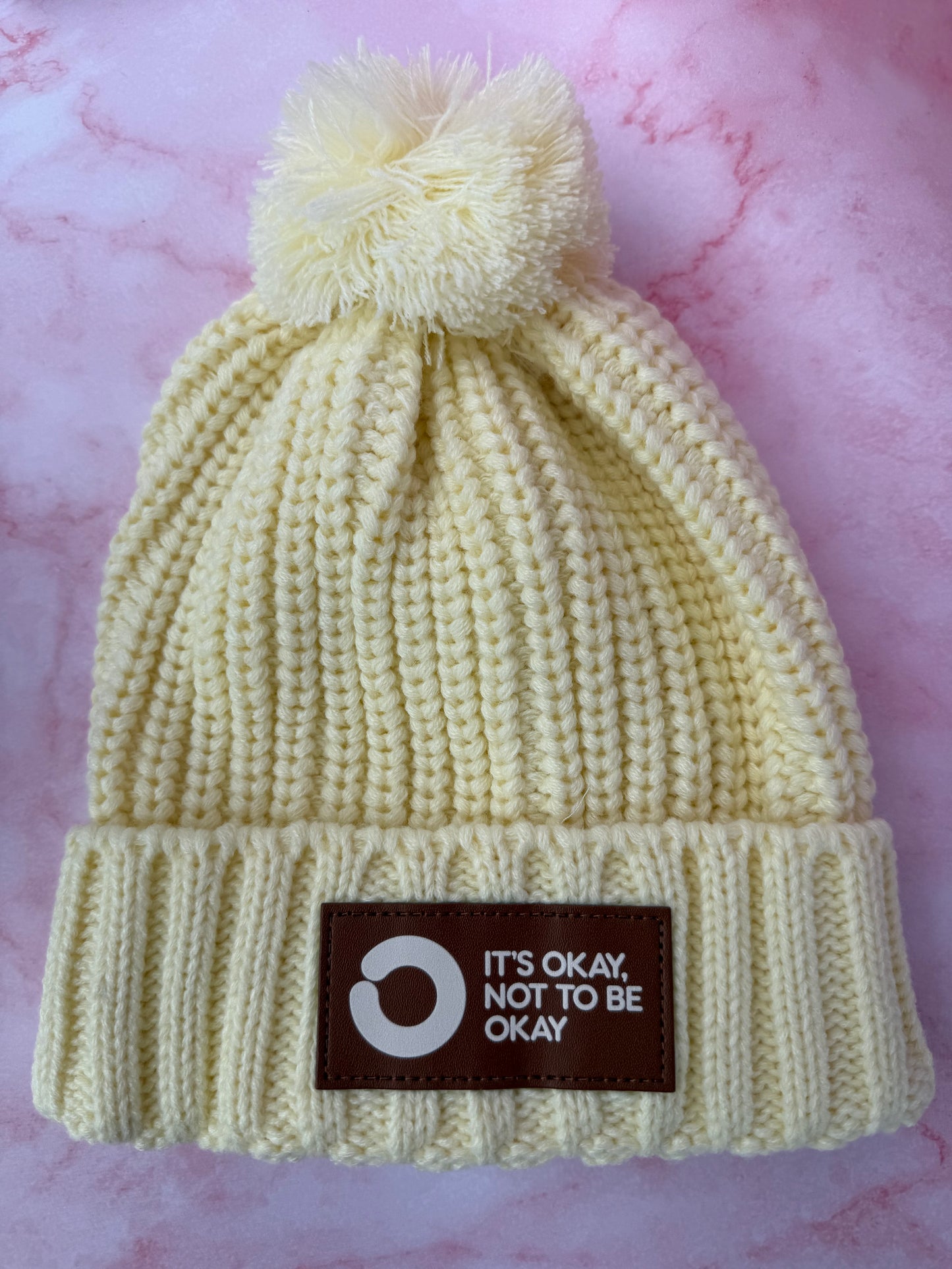 Unisex Vintage Cream Beanie