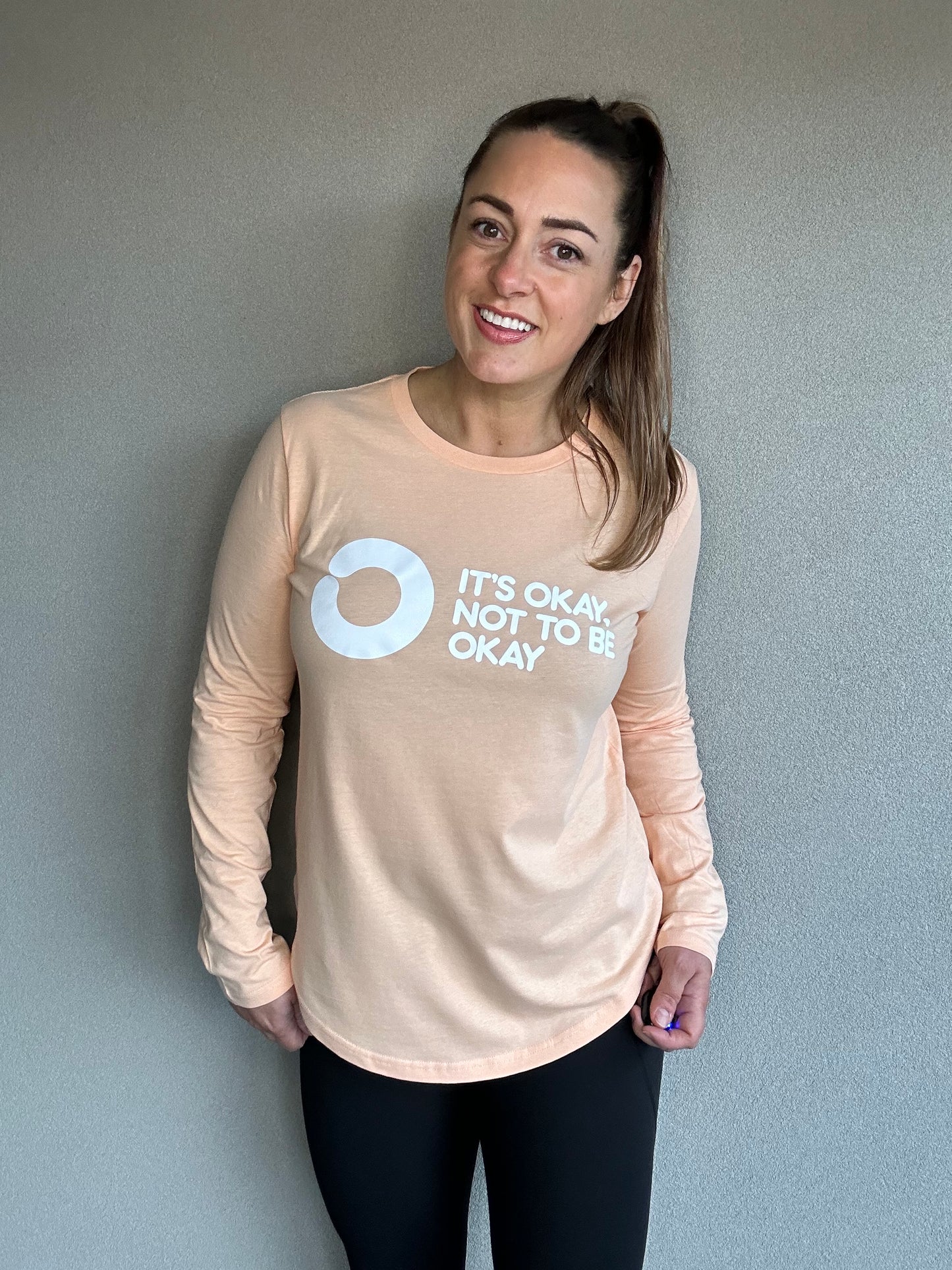 Women's Peach Long Sleeve Tee