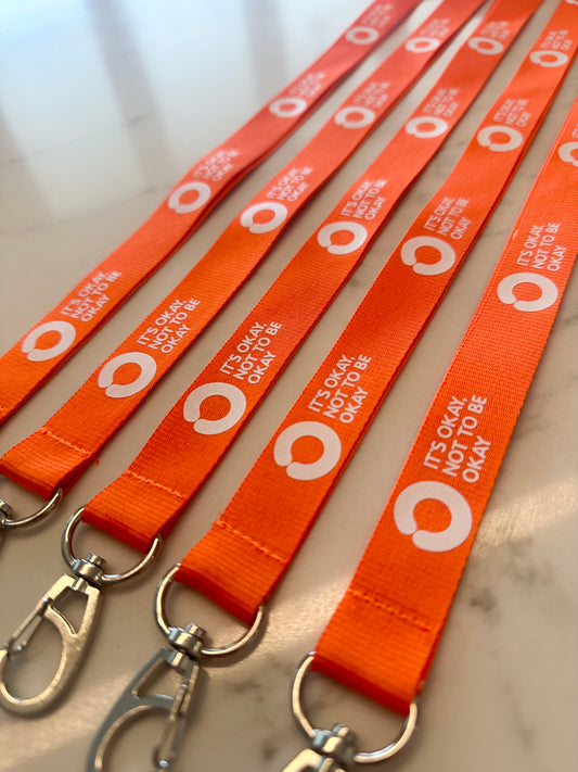 Orange Lanyard with Saftey Clip