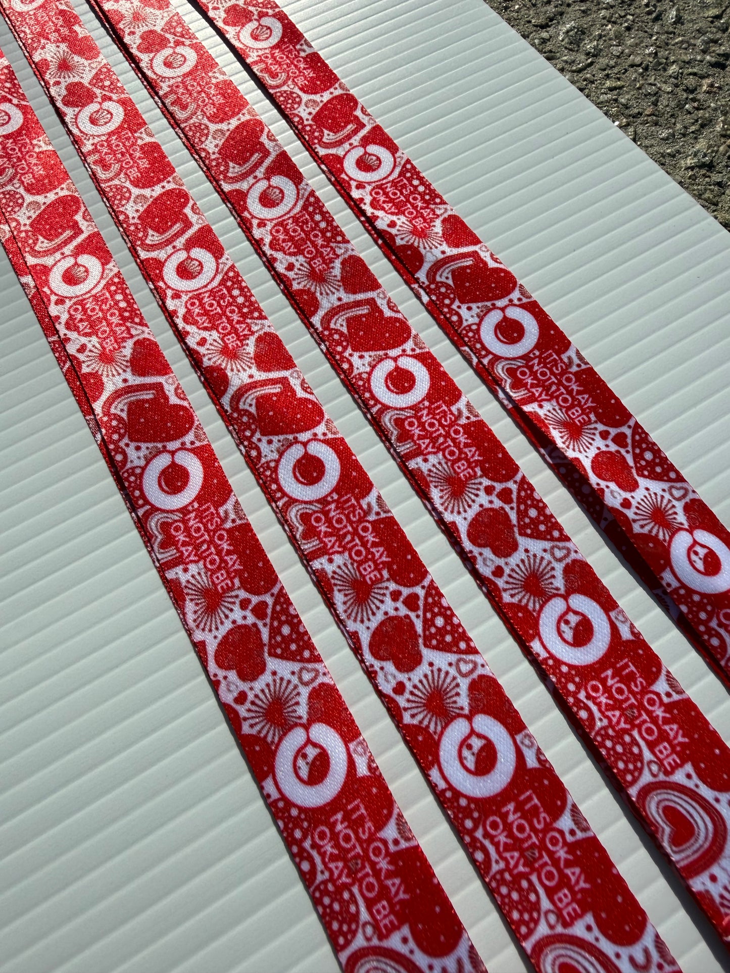 Red Hearts Lanyard with saftey clip