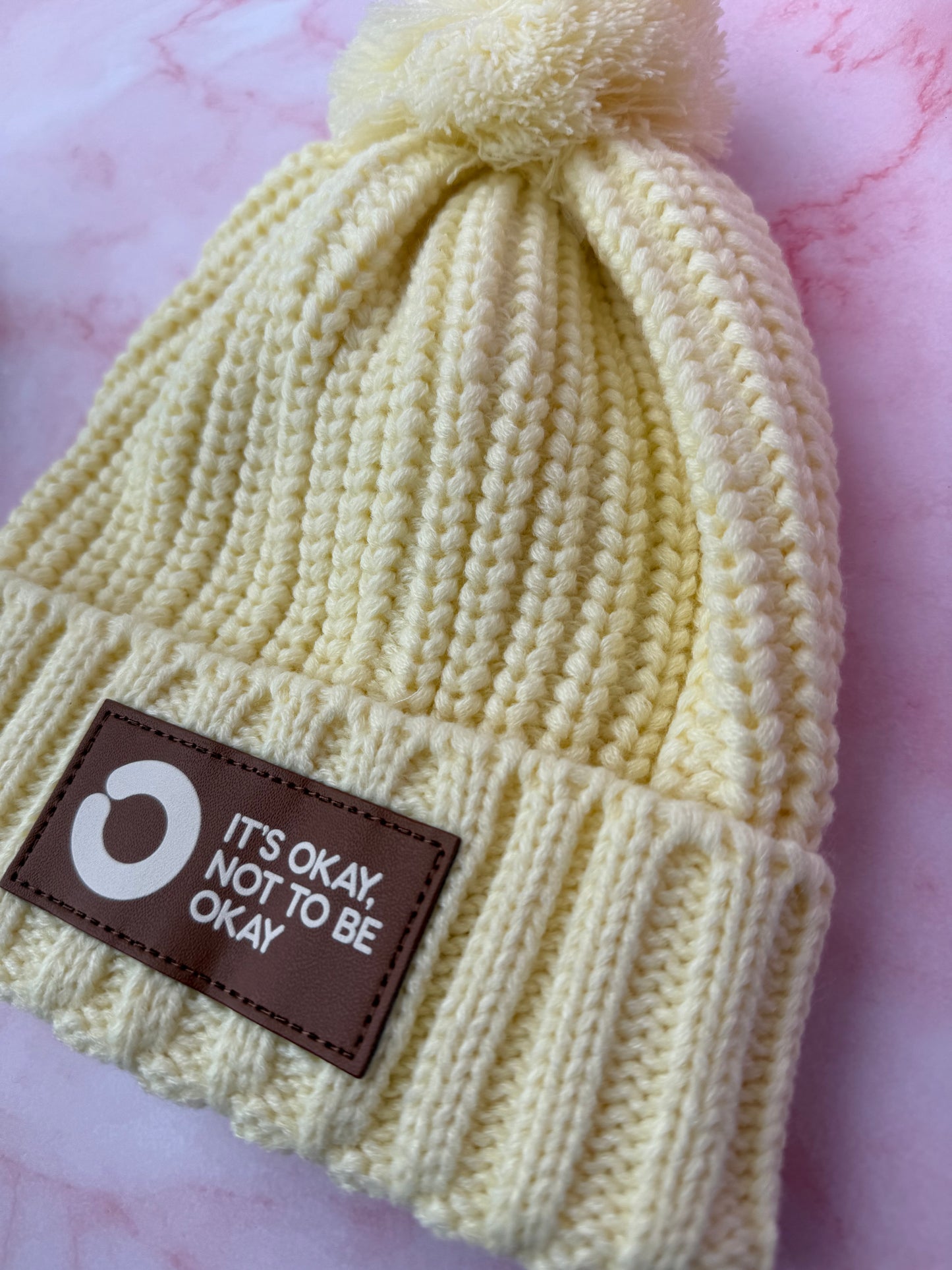 Unisex Vintage Cream Beanie