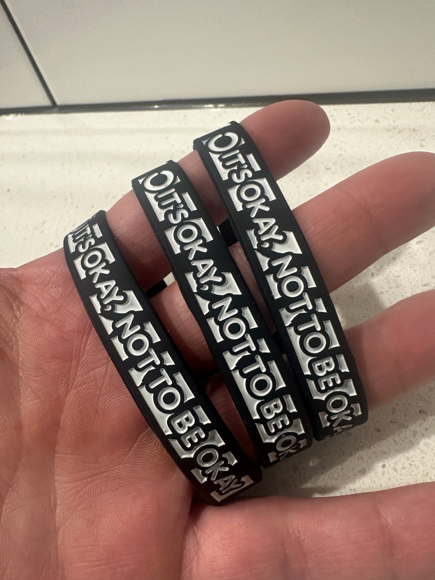 Zebra print - It’s okay, not to be okay wristband