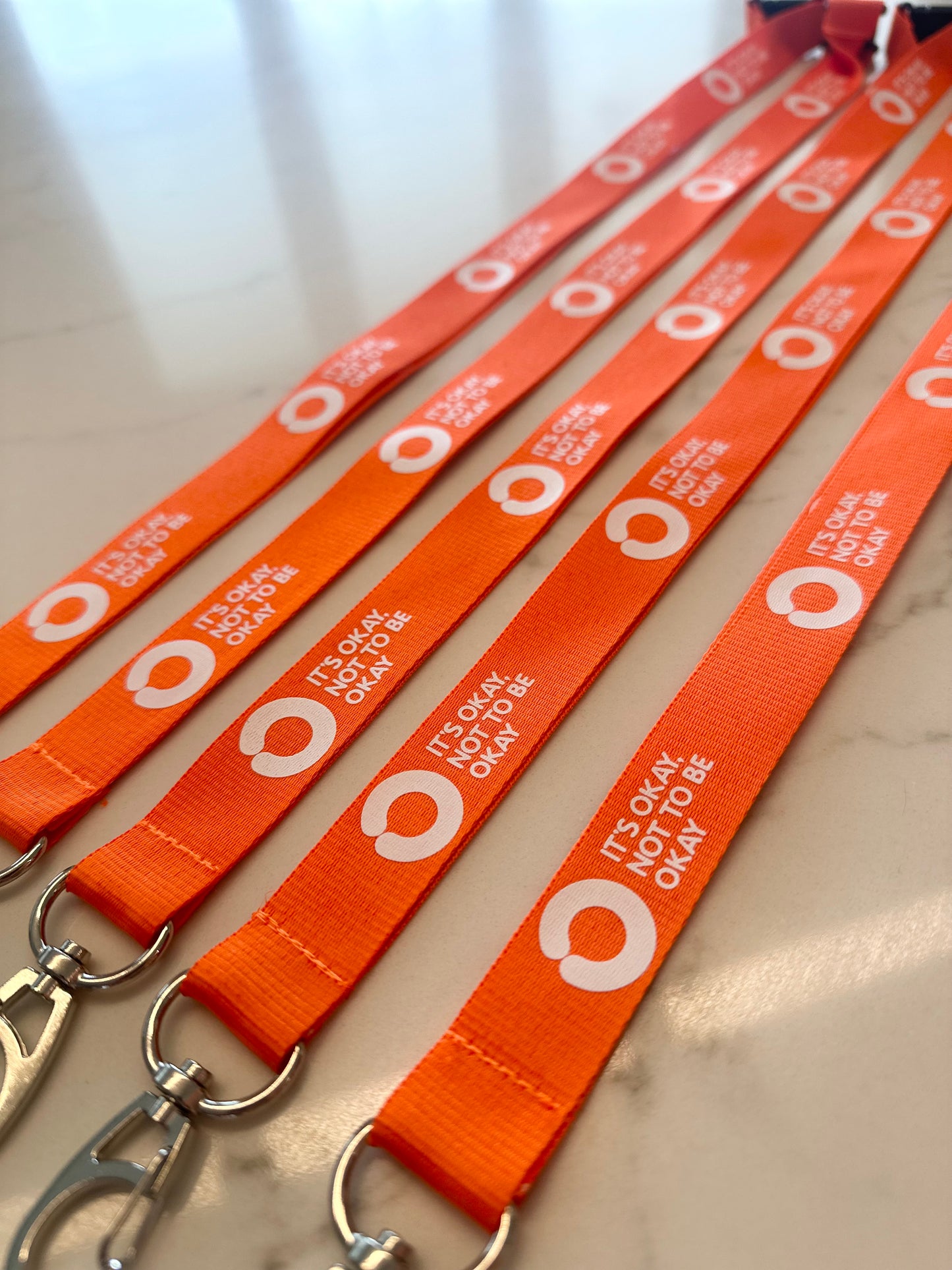 Orange Lanyard with Saftey Clip