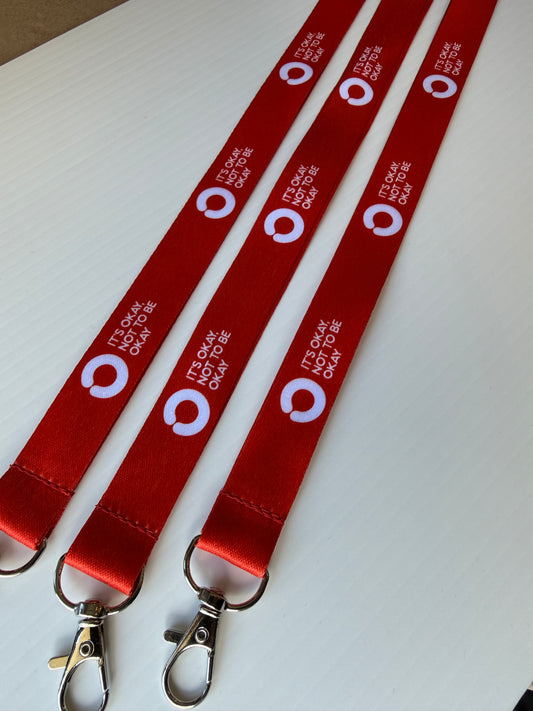Red Lanyard with Safety Clip