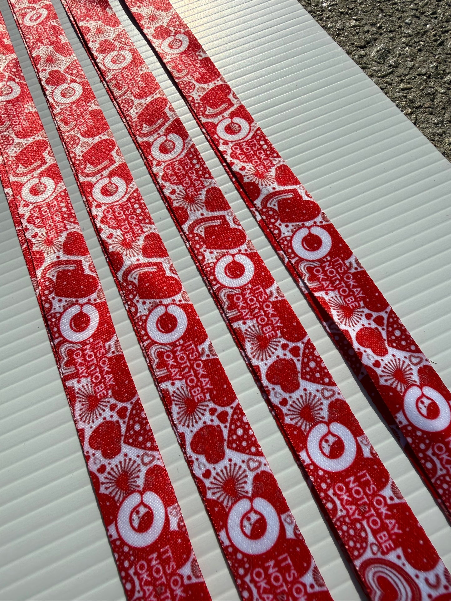 Red Hearts Lanyard with saftey clip