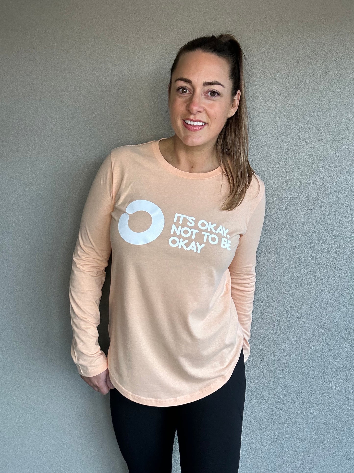 Women's Peach Long Sleeve Tee