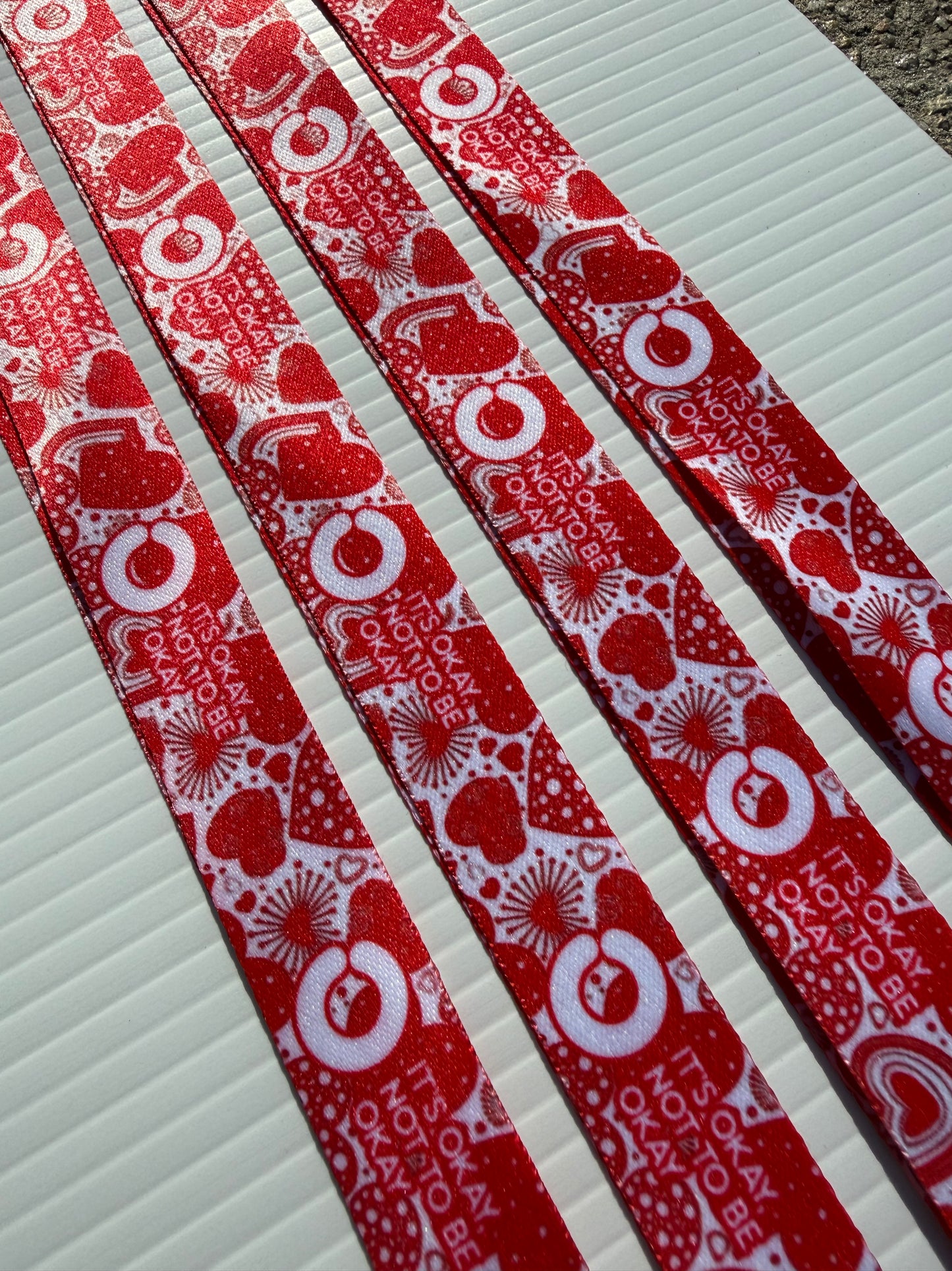 Red Hearts Lanyard with saftey clip