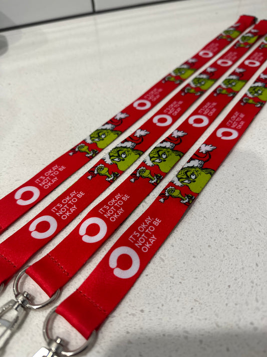 Grinch Lanyard with Safety Clip