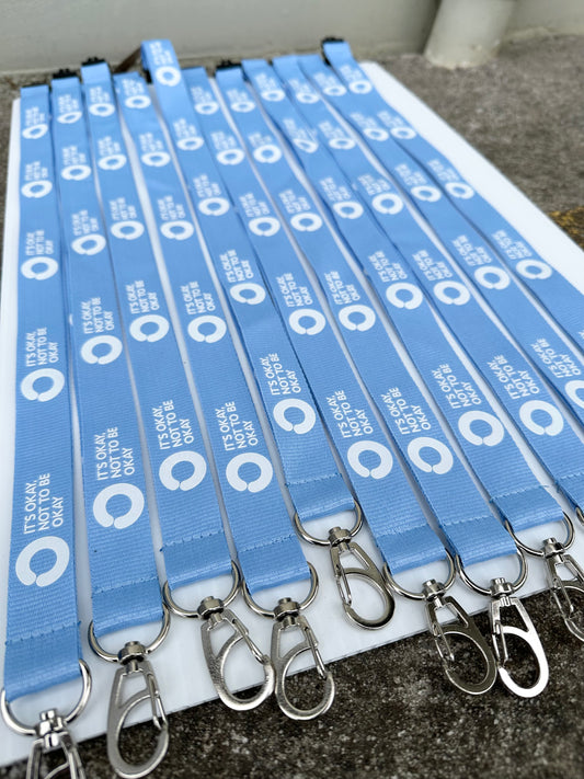 SALE Sky Blue Lanyard with Safety Clip
