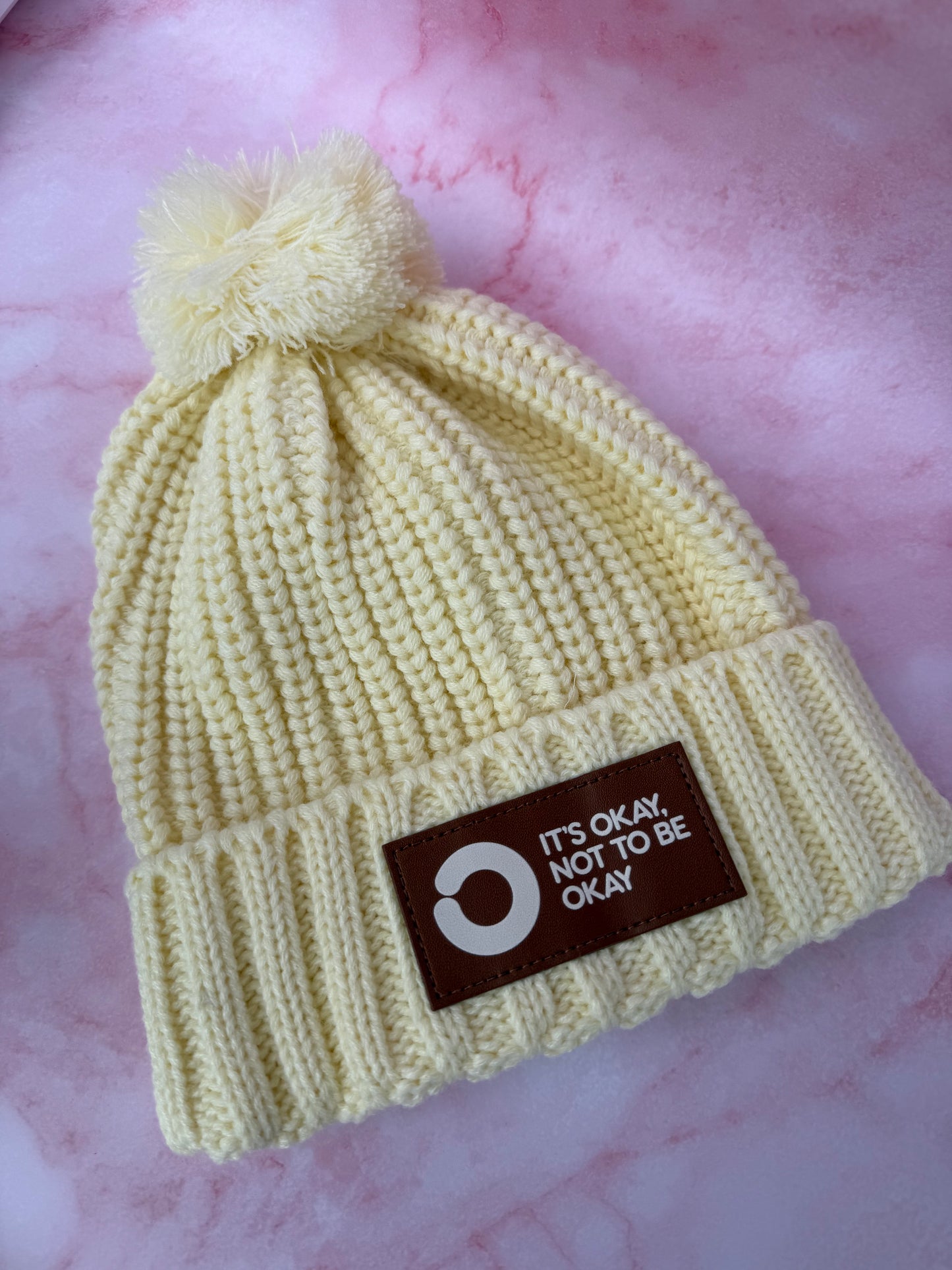 Unisex Vintage Cream Beanie