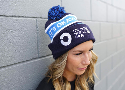 Blue & White Beanie