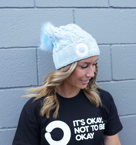 Light Blue Knit Beanie