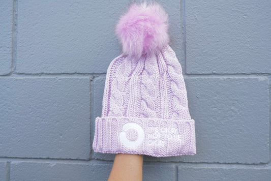 Knitted Light Purple Beanie