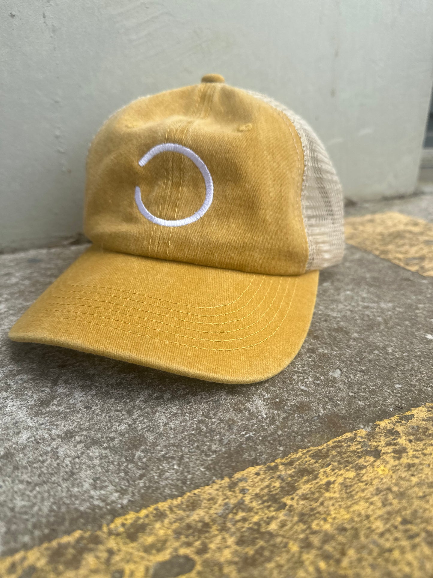 Mustard Mesh Cap