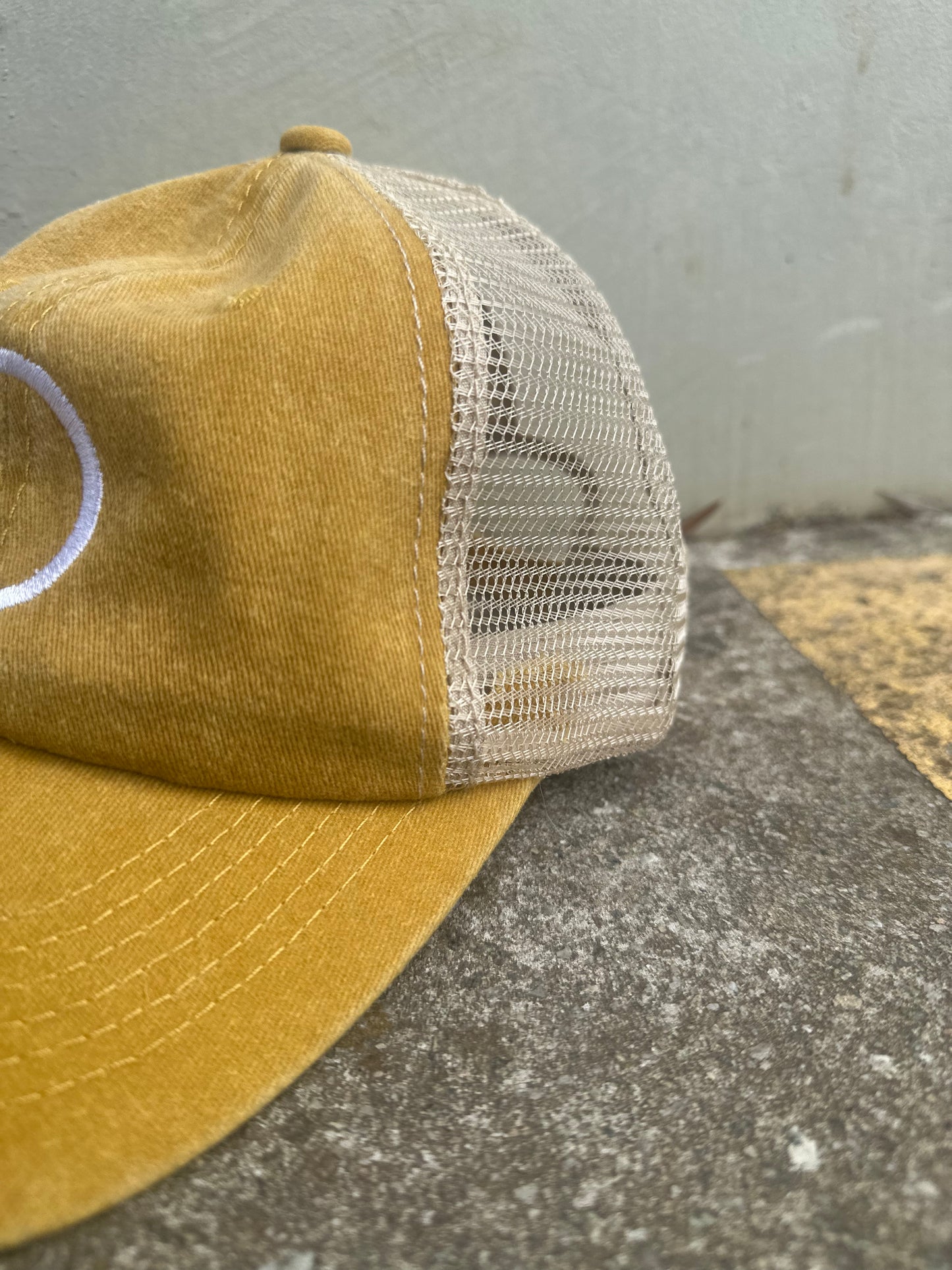 Mustard Mesh Cap