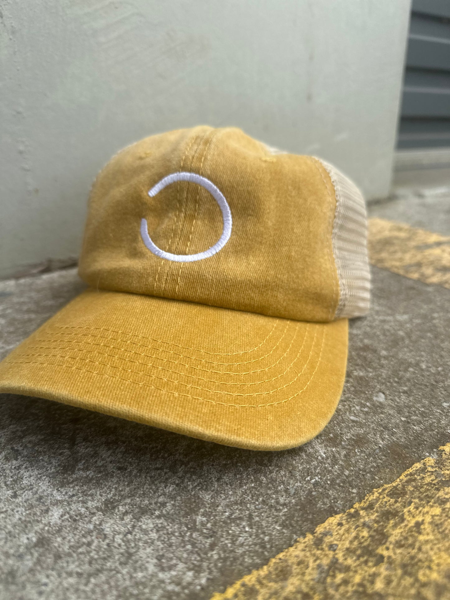 Mustard Mesh Cap