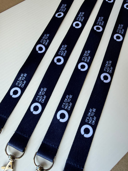 Navy Lanyard with Safety Clip