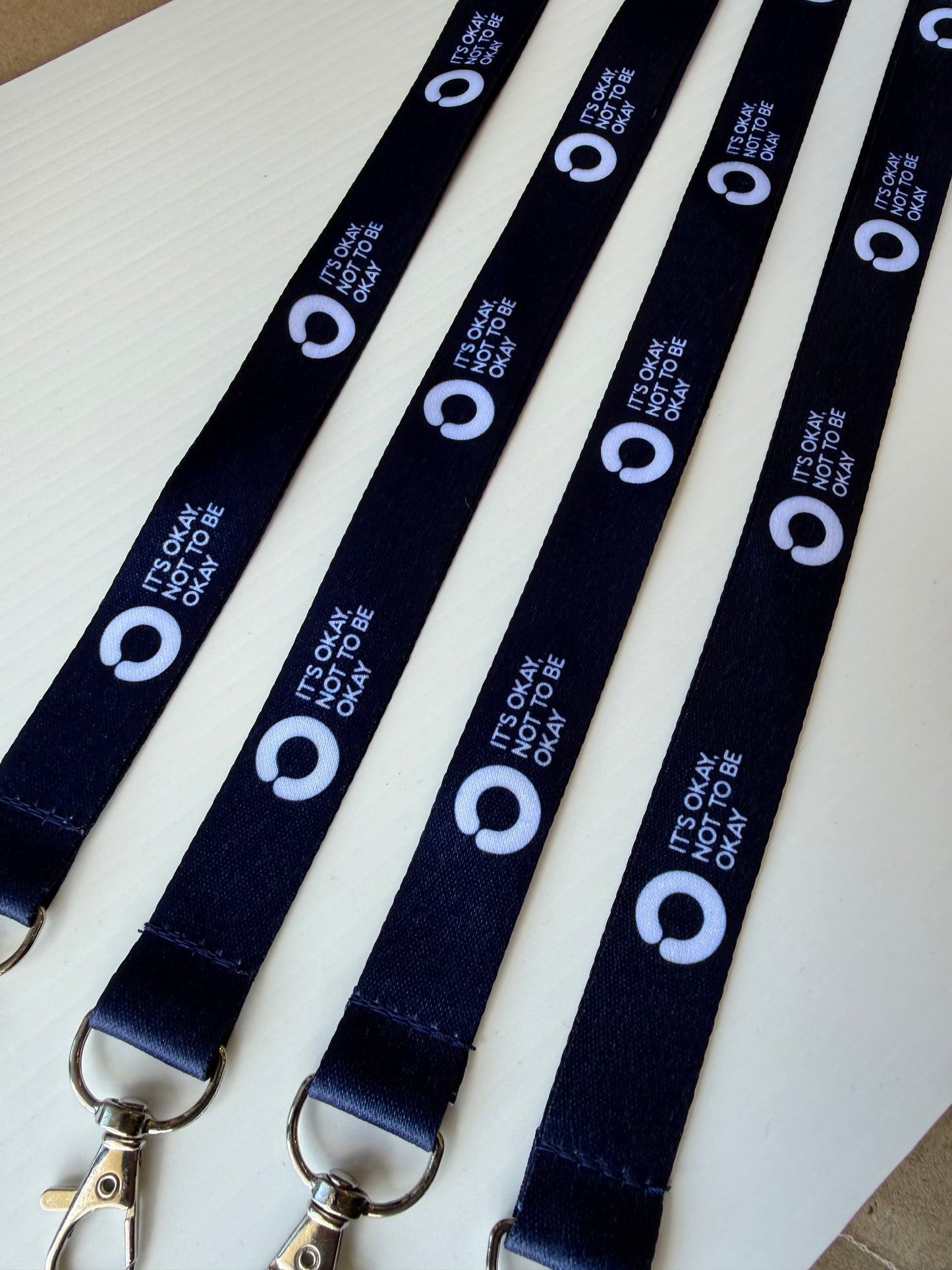 Navy Lanyard with Safety Clip