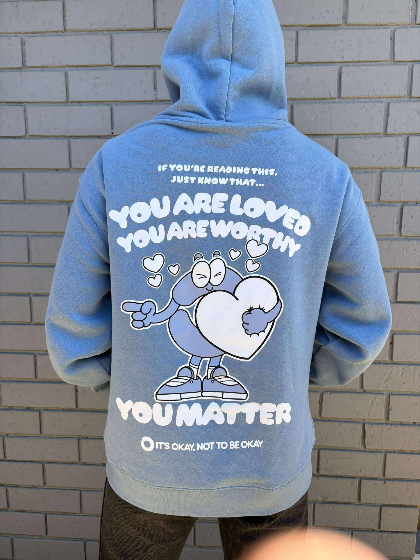 You Are Worthy Hoody - Unisex Light Blue