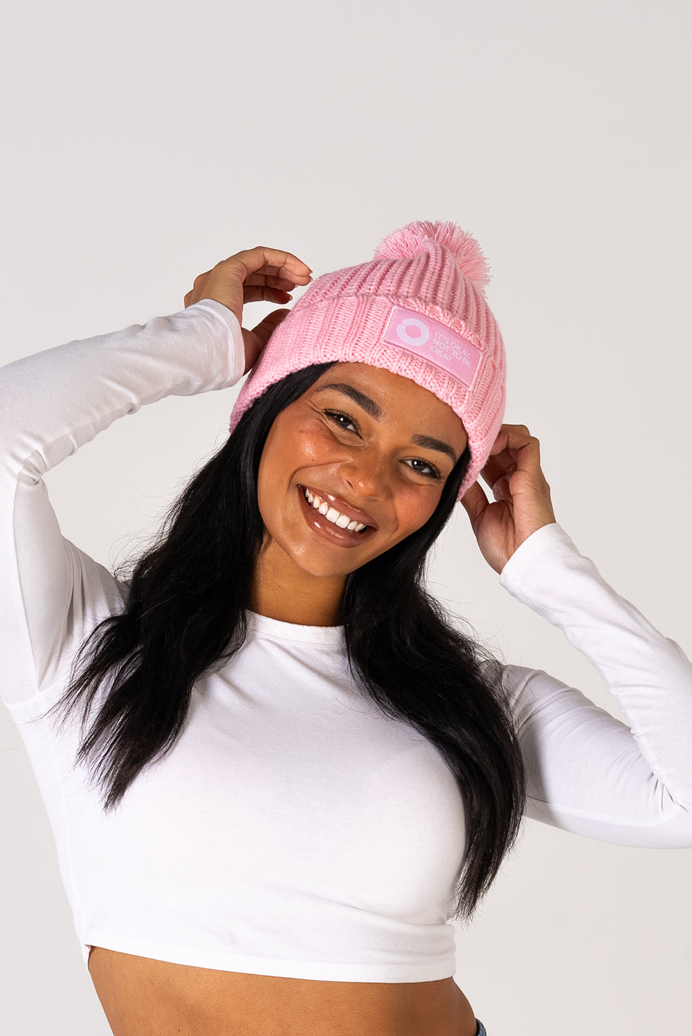 Pink Knit Beanie