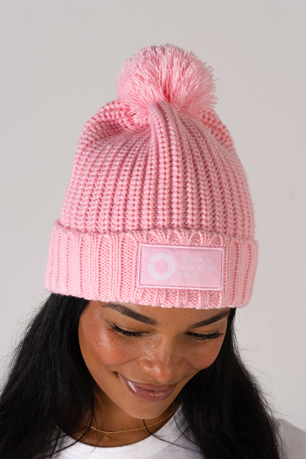 Pink Knit Beanie