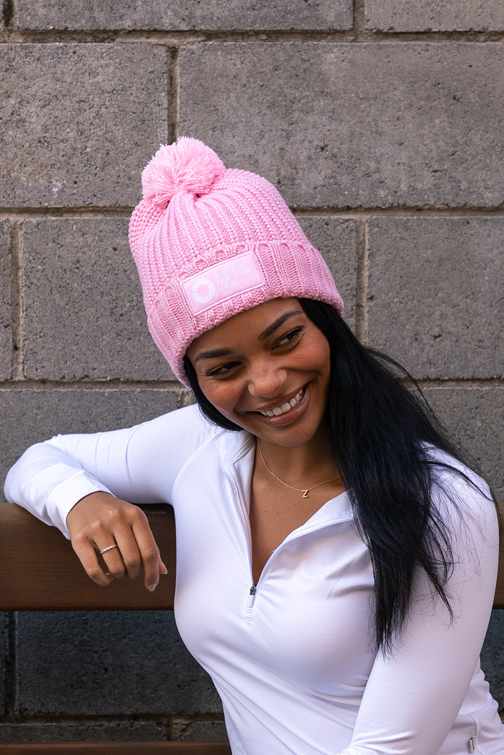 Pink Knit Beanie