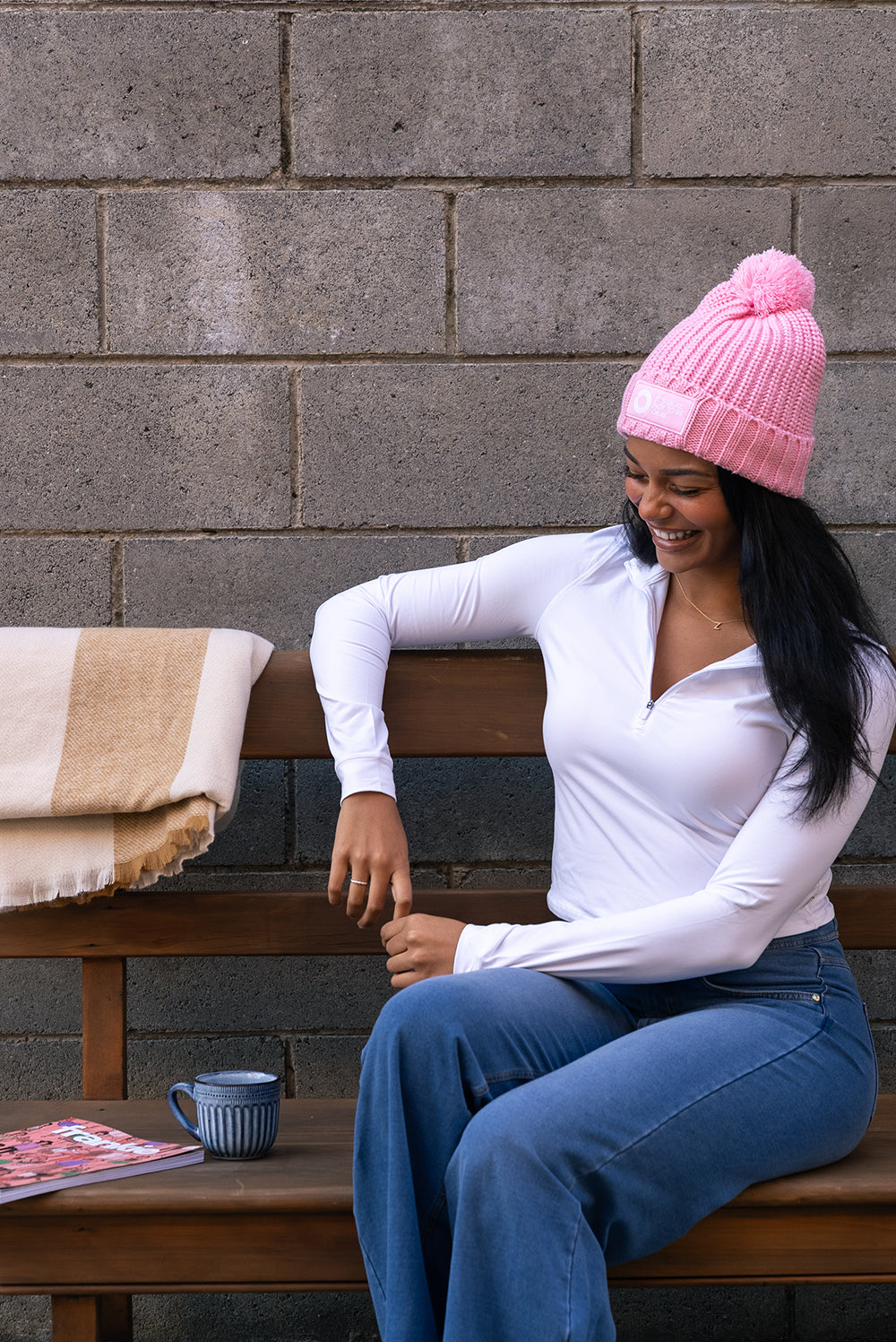 Pink Knit Beanie