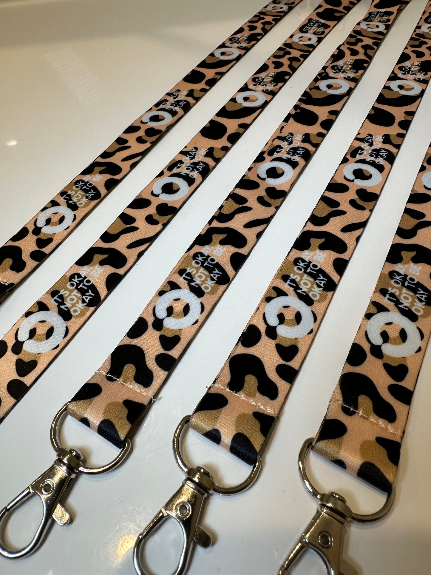 Leopard lanyard with Safety Clip