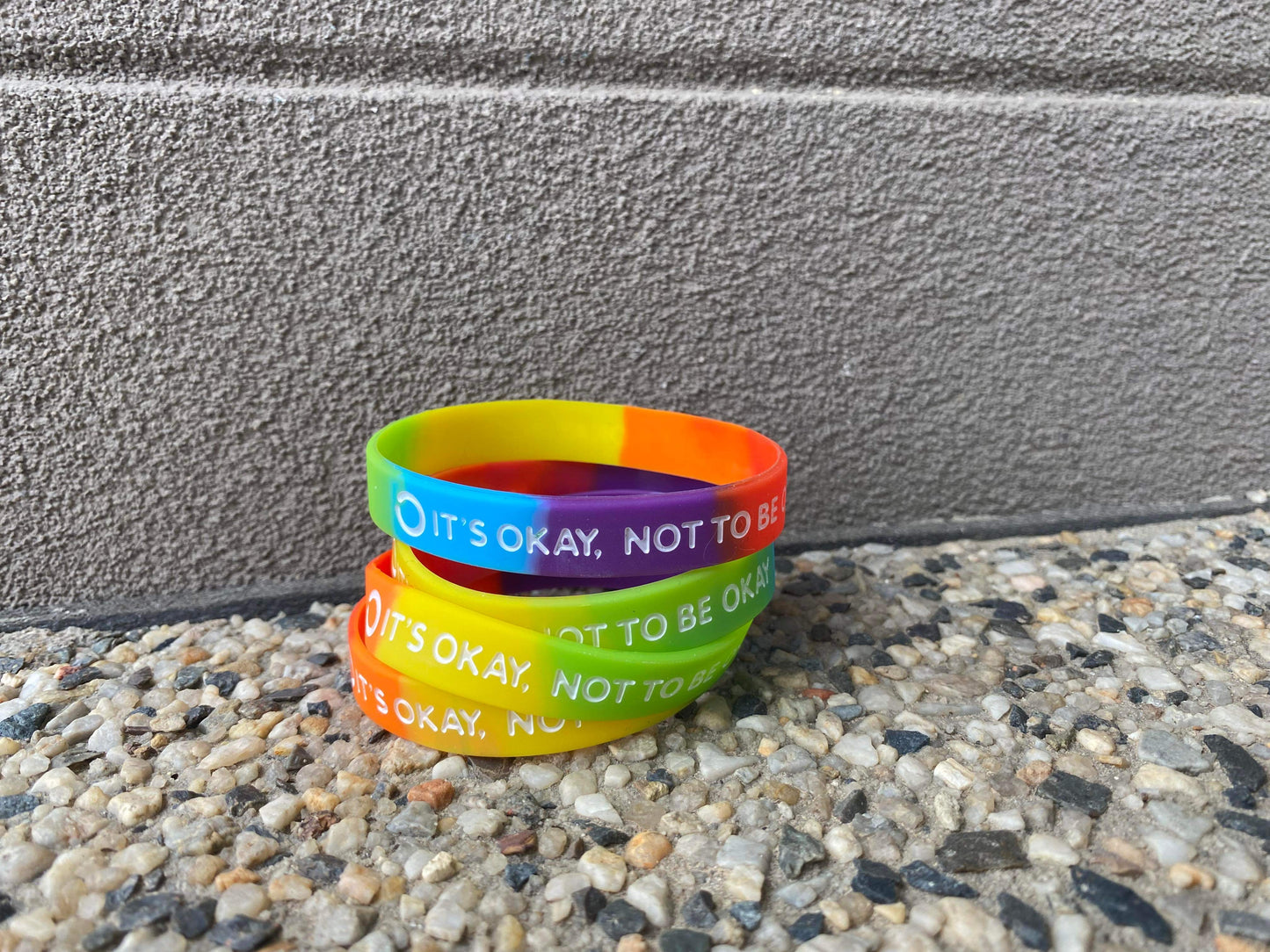 Rainbow - It’s okay, not to be okay wristband