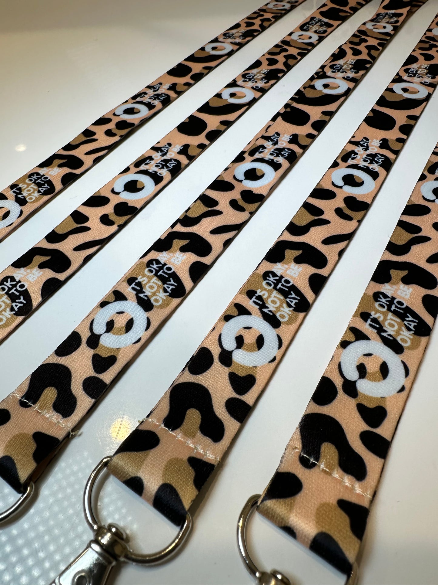 Leopard lanyard with Safety Clip